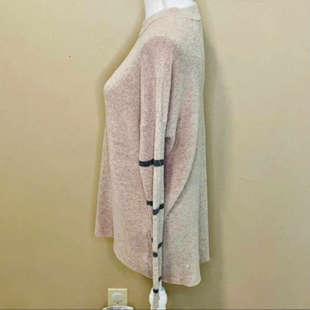 American Eagle Beige Striped Oversized Sweater XS - Picture 2 of 7